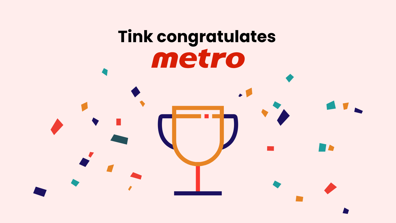 Tink congradulates metro